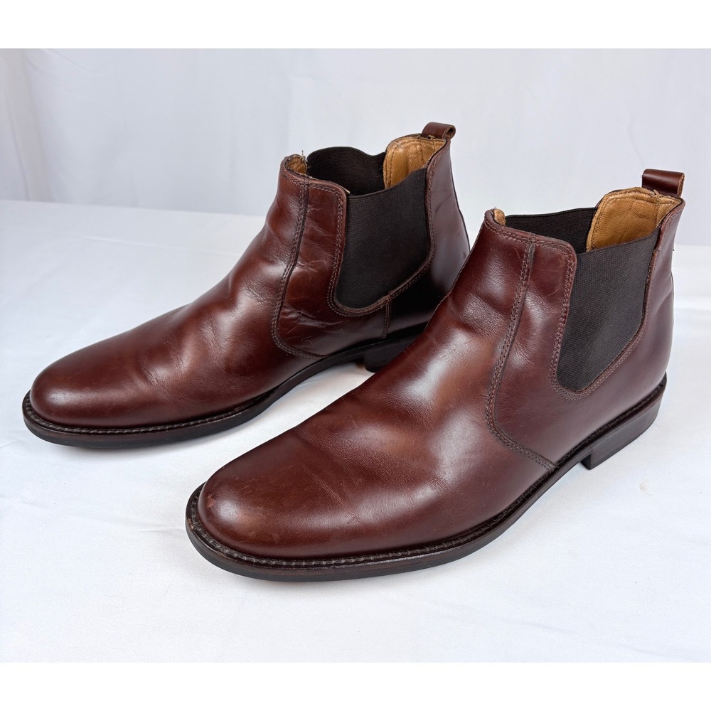Johnston Murphy Men Brown Leather Chelsea Boots 20-1042 9.5M Dominican Republic
